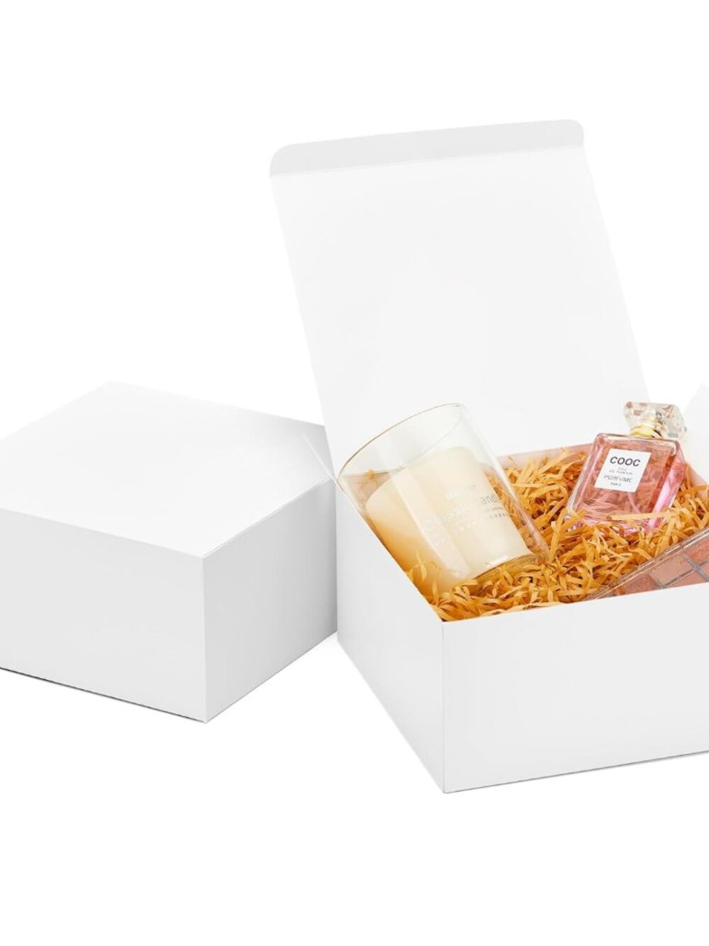 8x8x4 Gift Box 10 Pack White Gift Boxes with Lids for Present